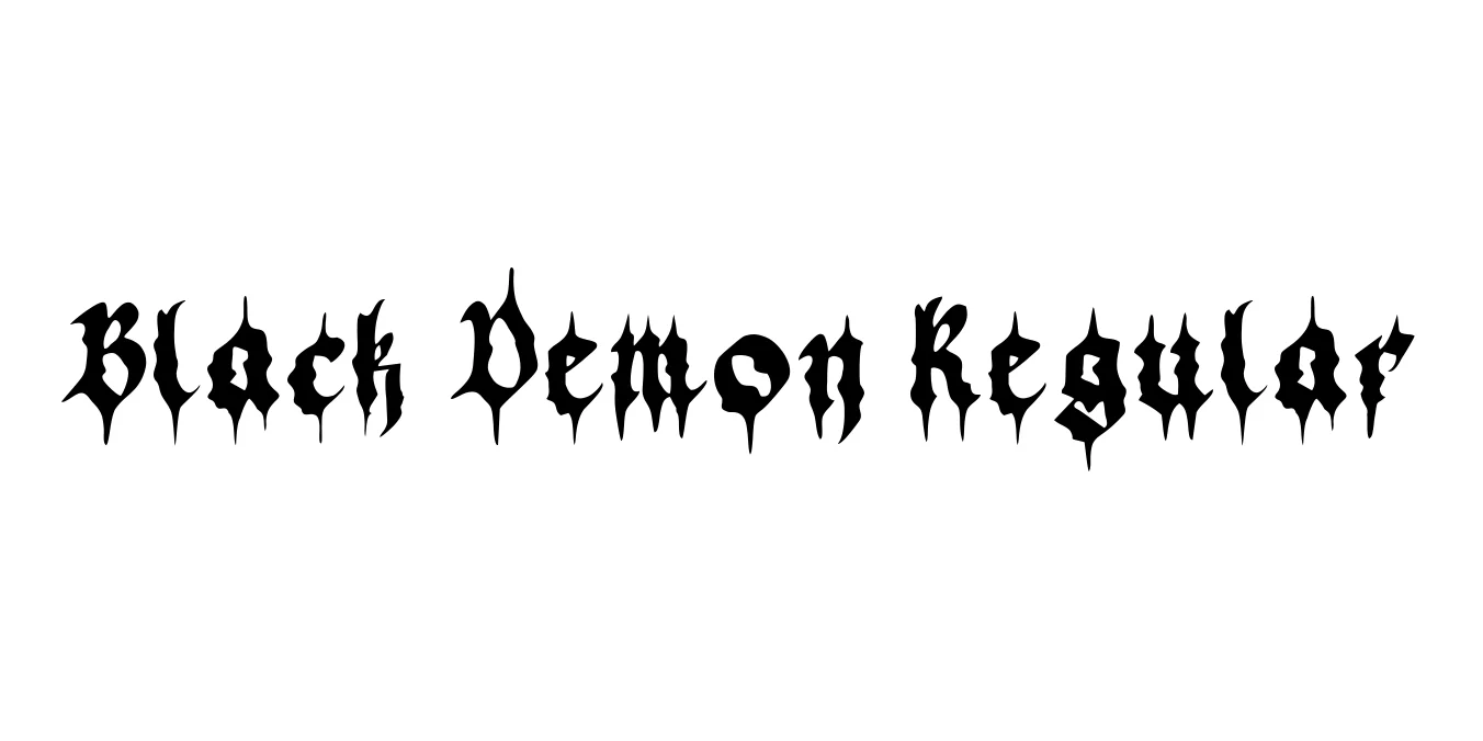 Black Demon Regular Font Preview