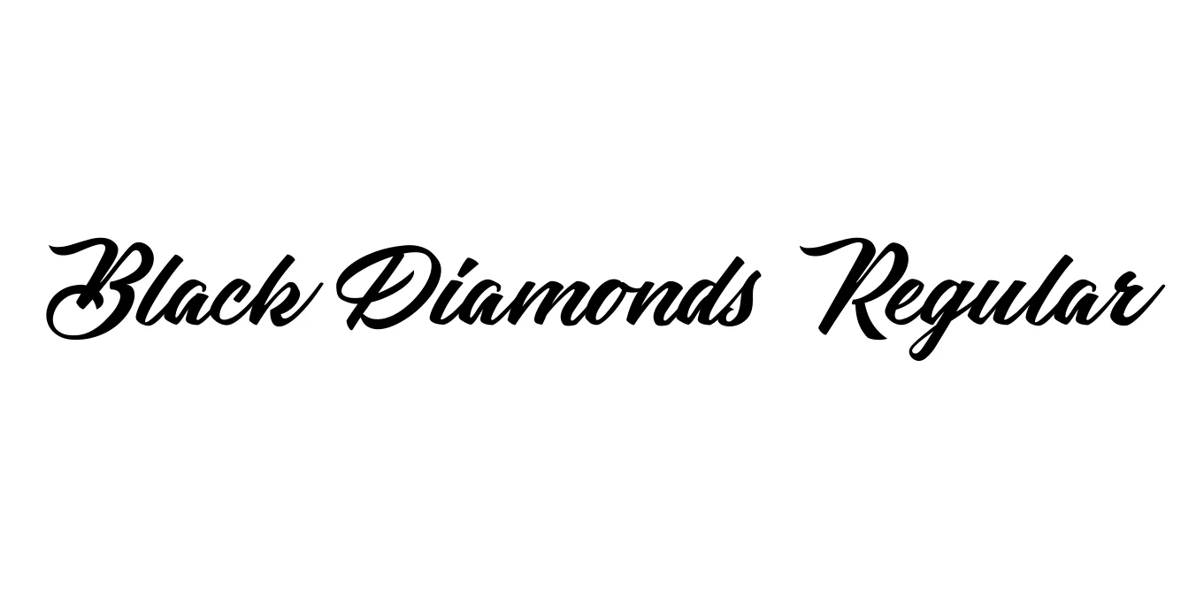 Black Diamonds Regular Font Preview