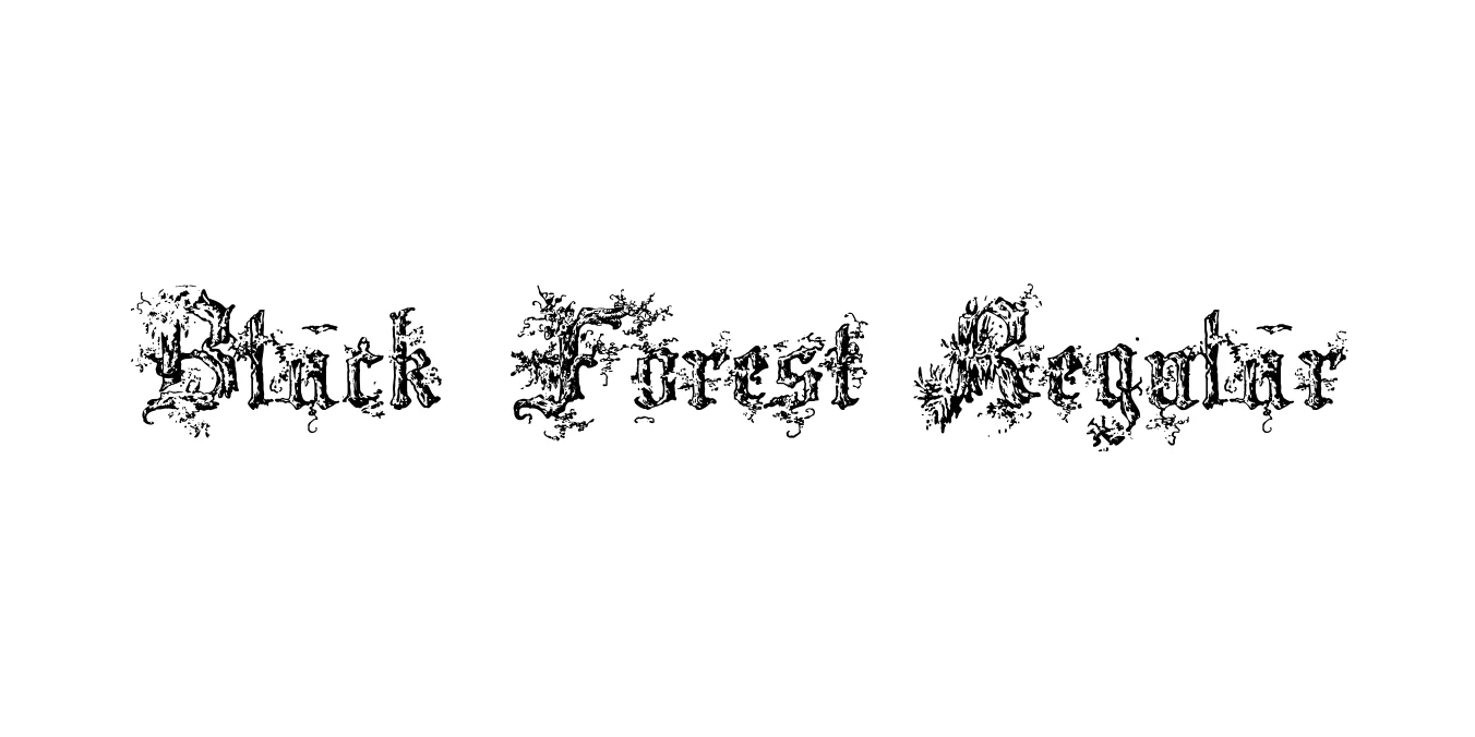 Black Forest Regular Font Preview