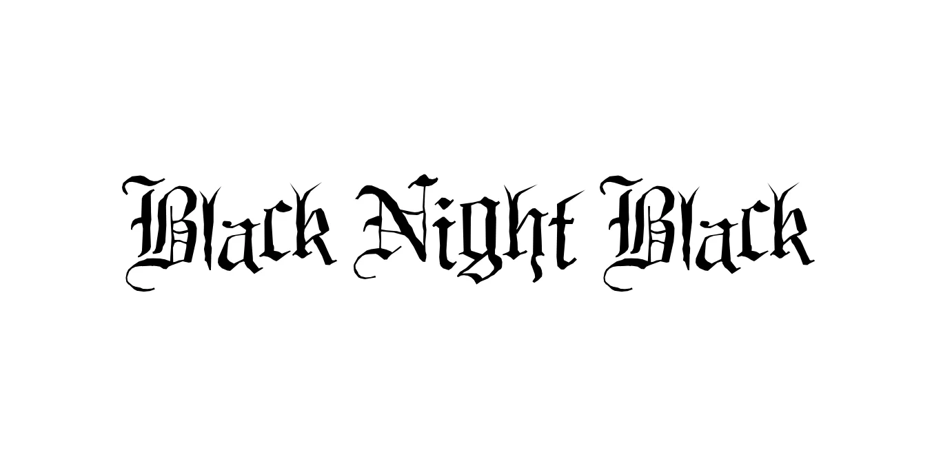 Black Night Black Font Preview
