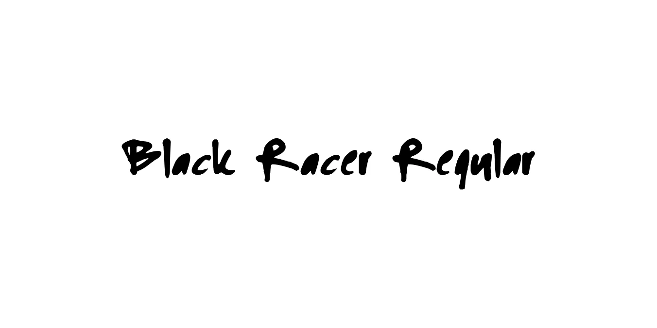 Black Racer Regular Font Preview