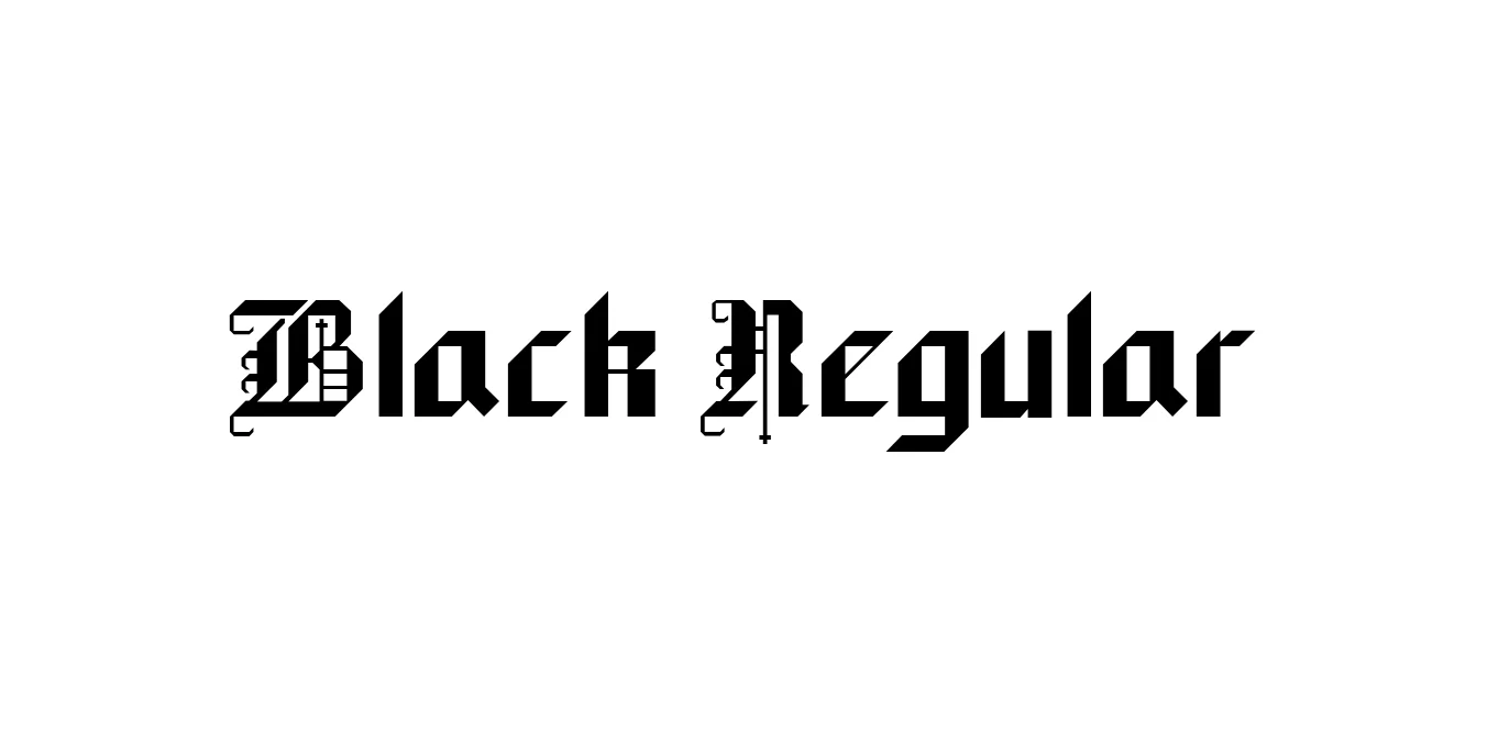 Black Regular Font Preview