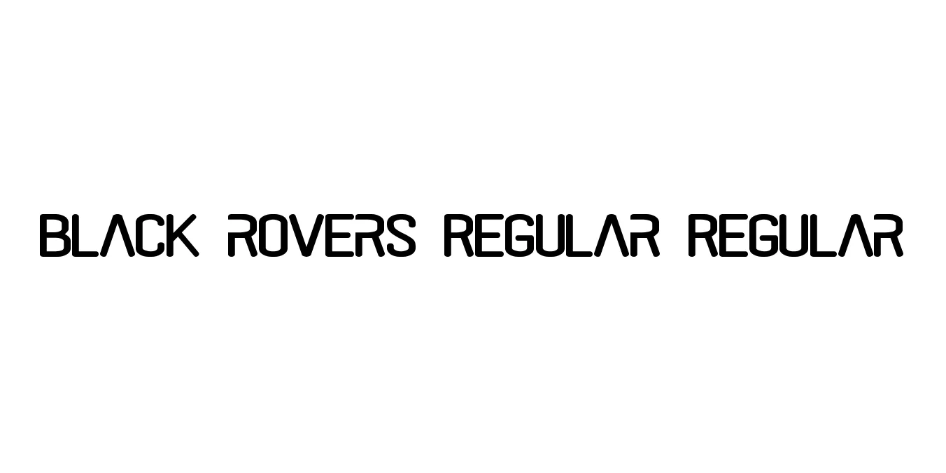 black rovers Regular Regular Font Preview