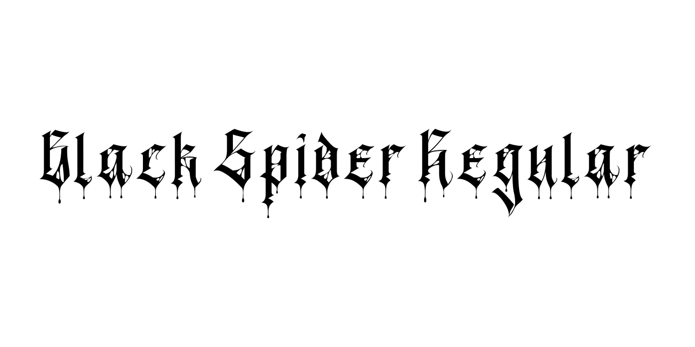 Black Spider Regular Font Preview