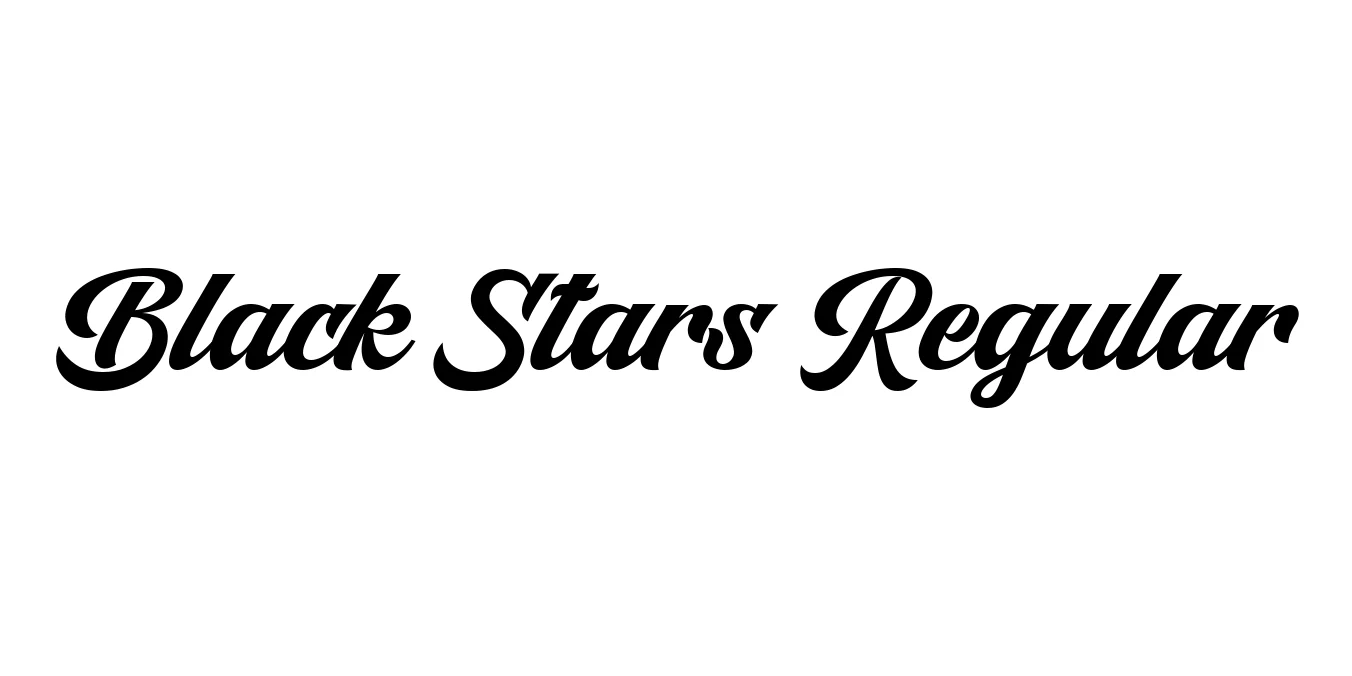 Black Stars Regular Font Preview