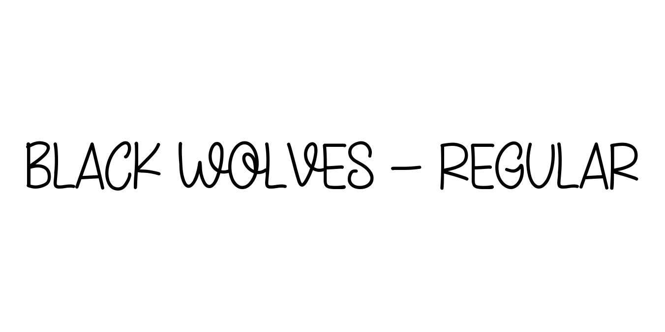 Black Wolves - Regular Font Preview