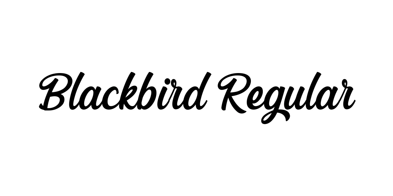 Blackbird Regular Font Preview