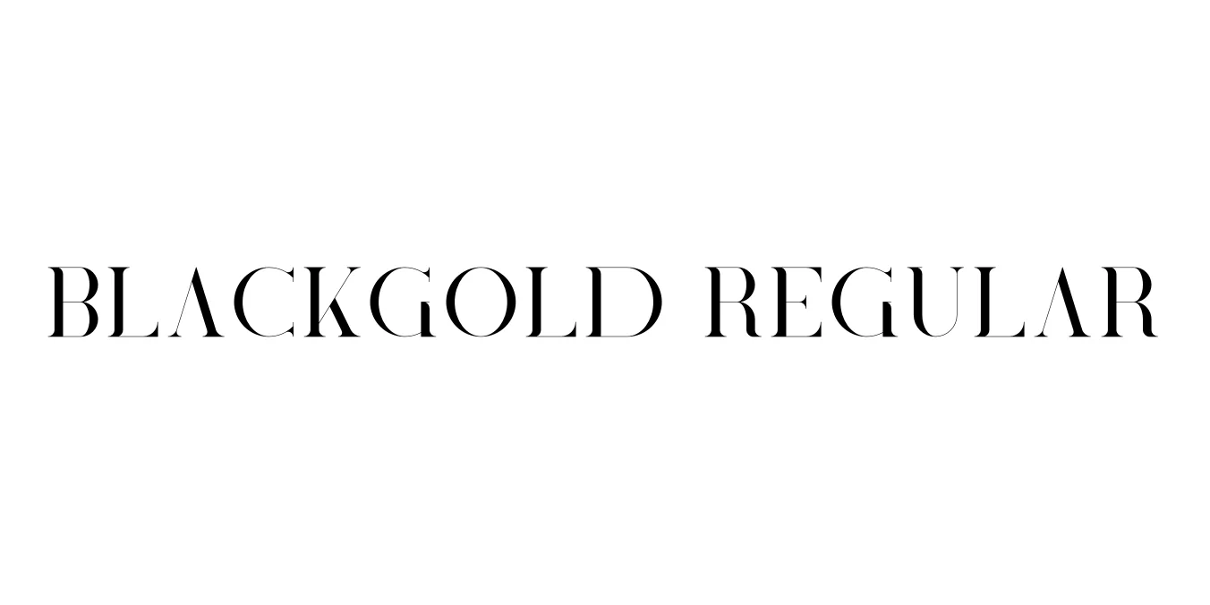 BlackGold Regular Font Preview