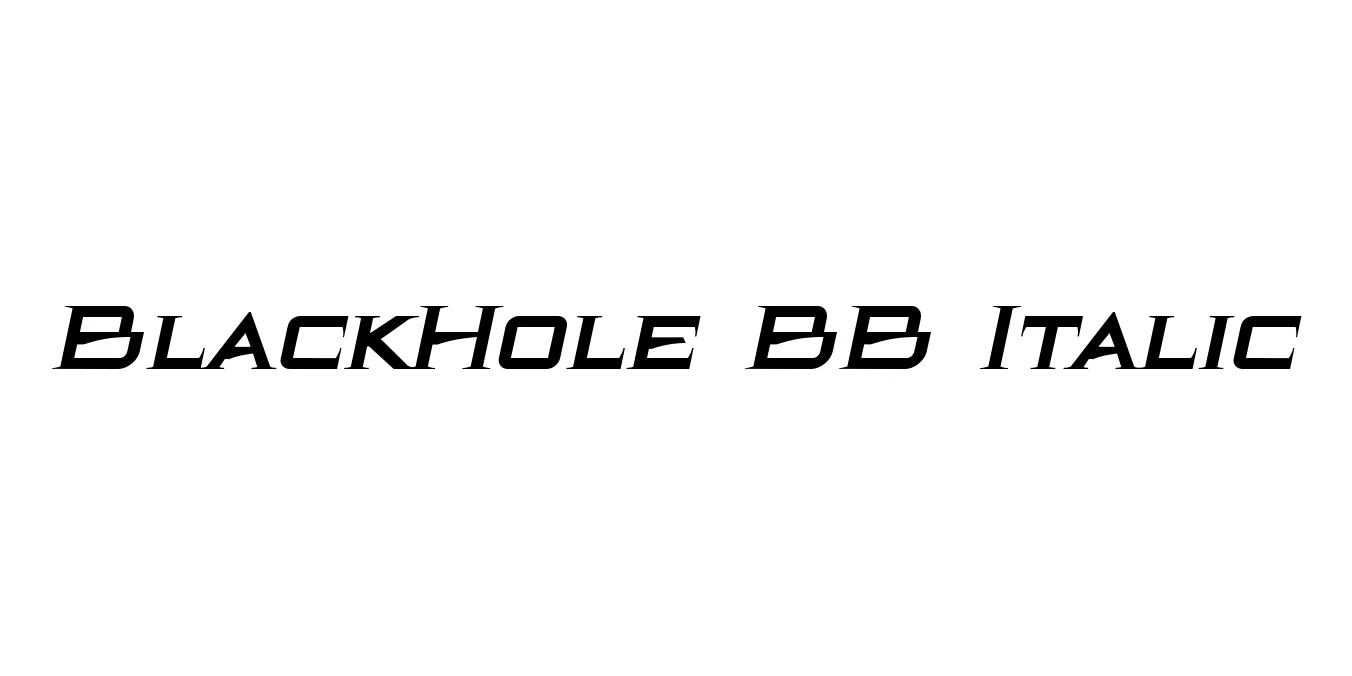 BlackHole BB Italic Font Preview