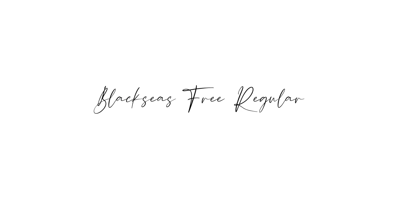 Blackseas Free Regular Font Preview