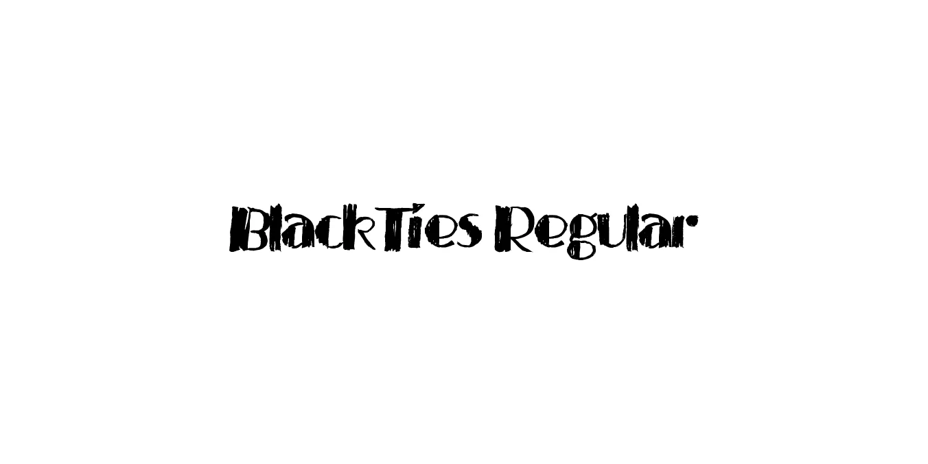 BlackTies Regular Font Preview