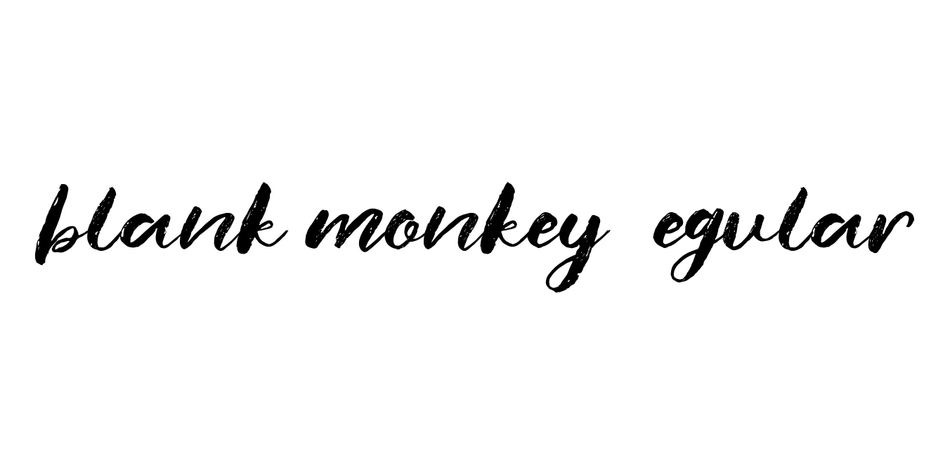blank monkey Regular Font Preview