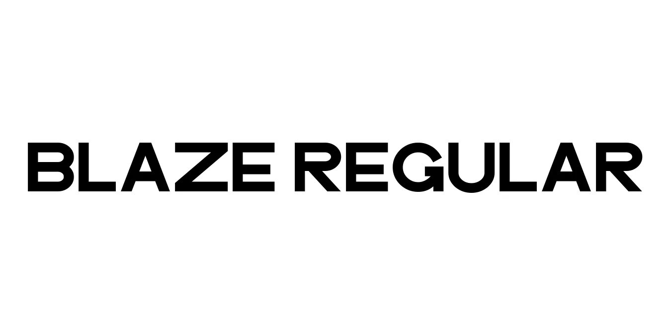 Blaze Regular Font Preview
