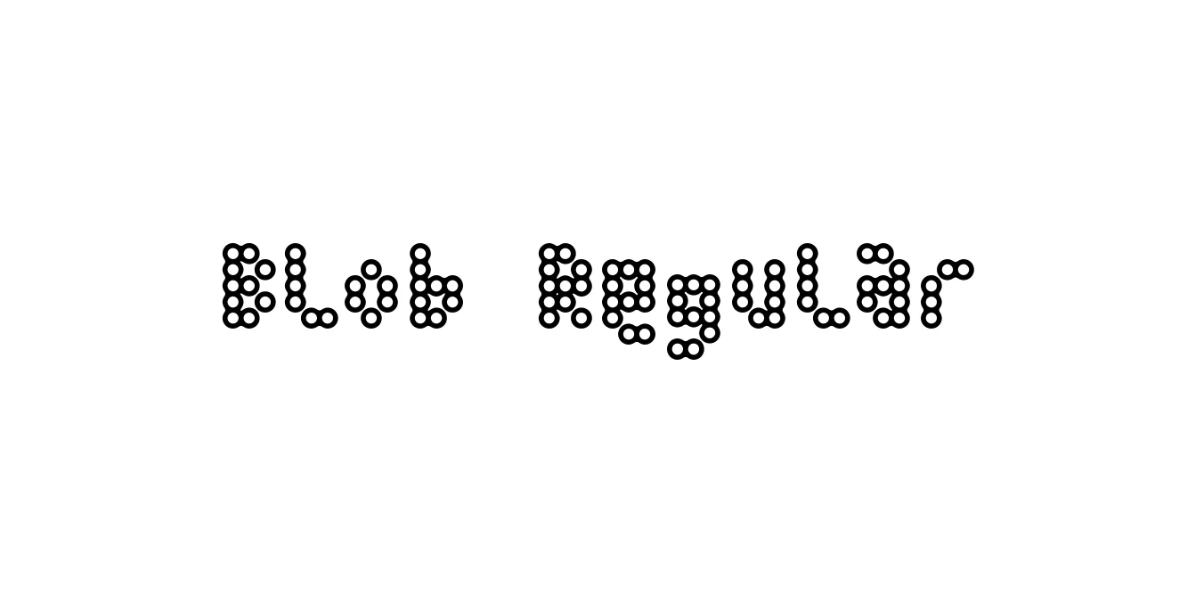 Blob Regular Font Preview