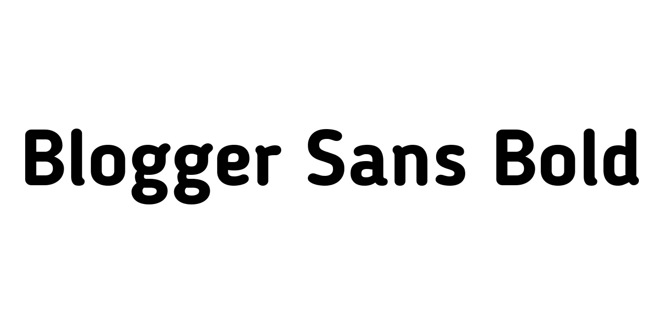 Blogger Sans Bold Font Preview