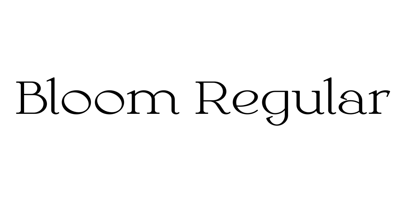 Bloom Regular Font Preview