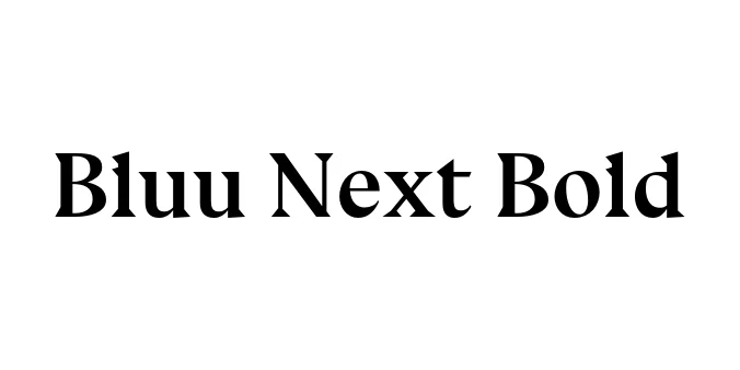 Bluu Next Bold Font Preview