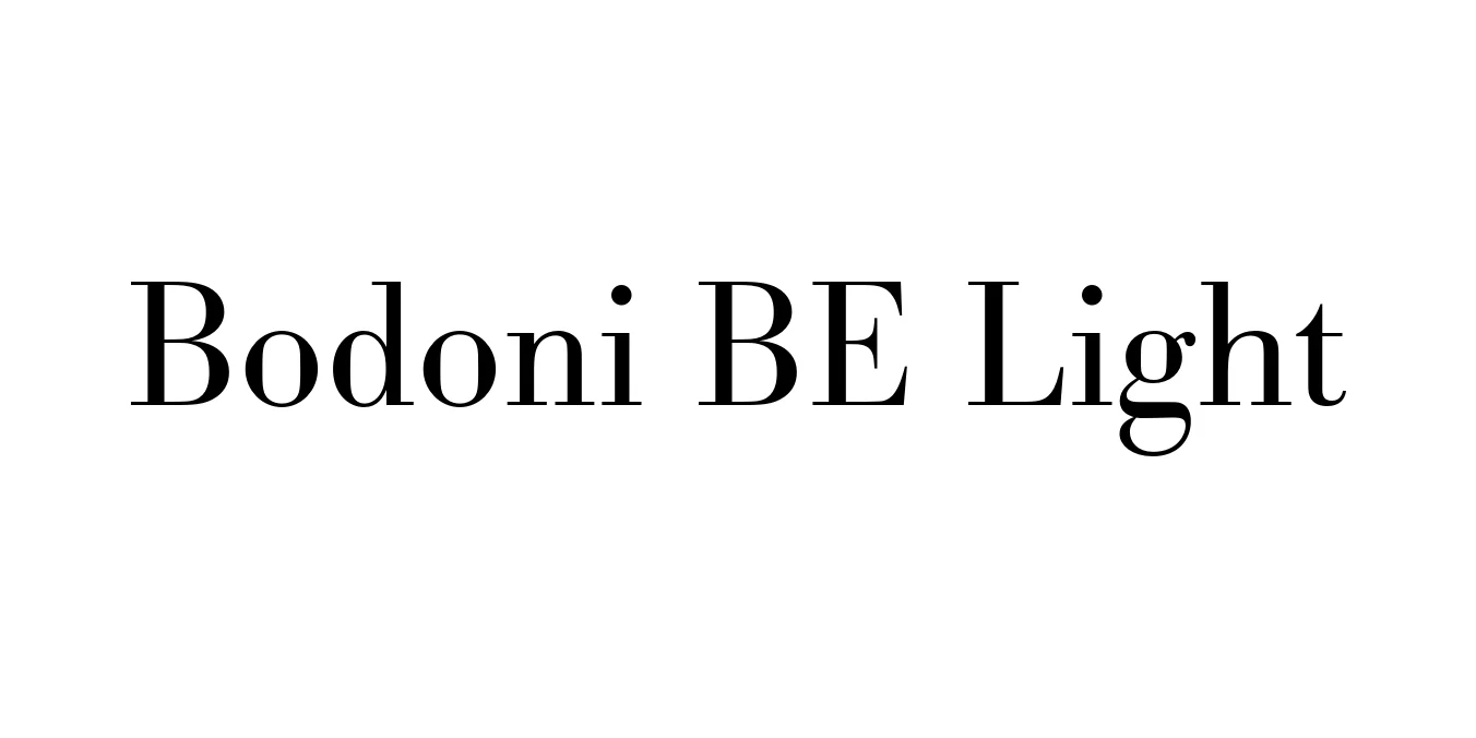 Bodoni BE Light Font Preview