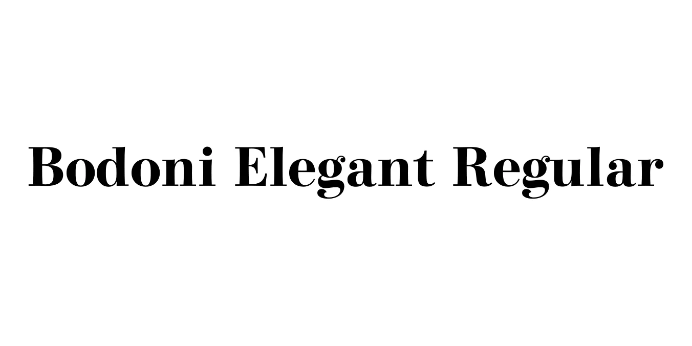 Bodoni Elegant Regular Font Preview