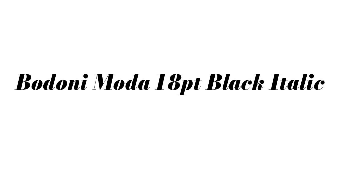 Bodoni Moda 18pt Black Italic Font Preview