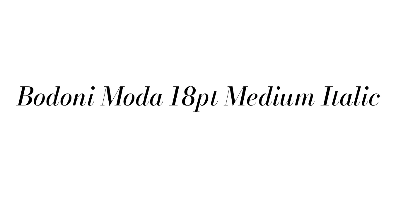 Bodoni Moda 18pt Medium Italic Font Preview