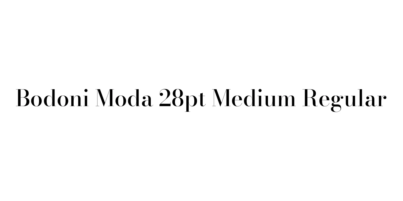 Bodoni Moda 28pt Medium Regular Font Preview