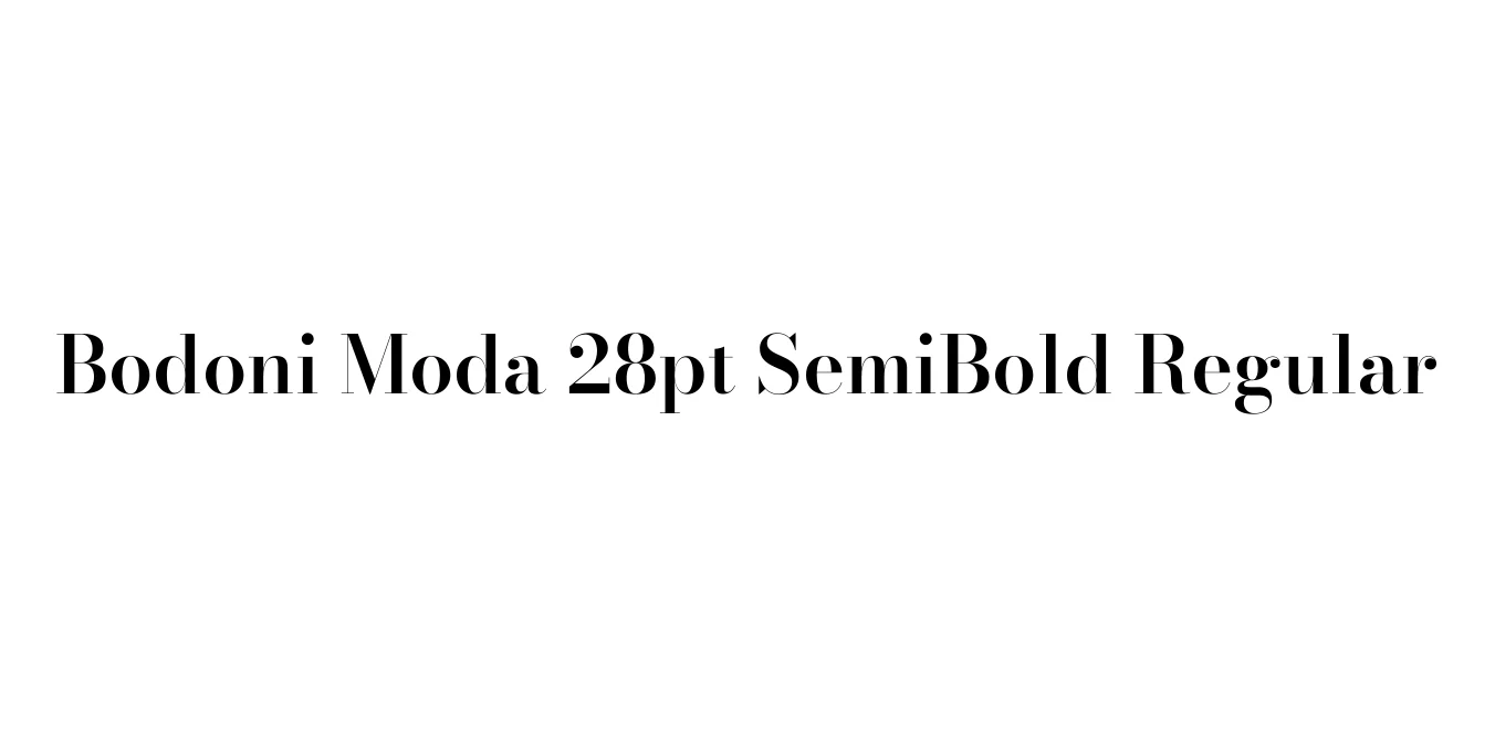 Bodoni Moda 28pt SemiBold Regular Font Preview