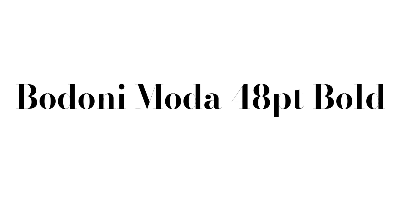 Bodoni Moda 48pt Bold Font Preview