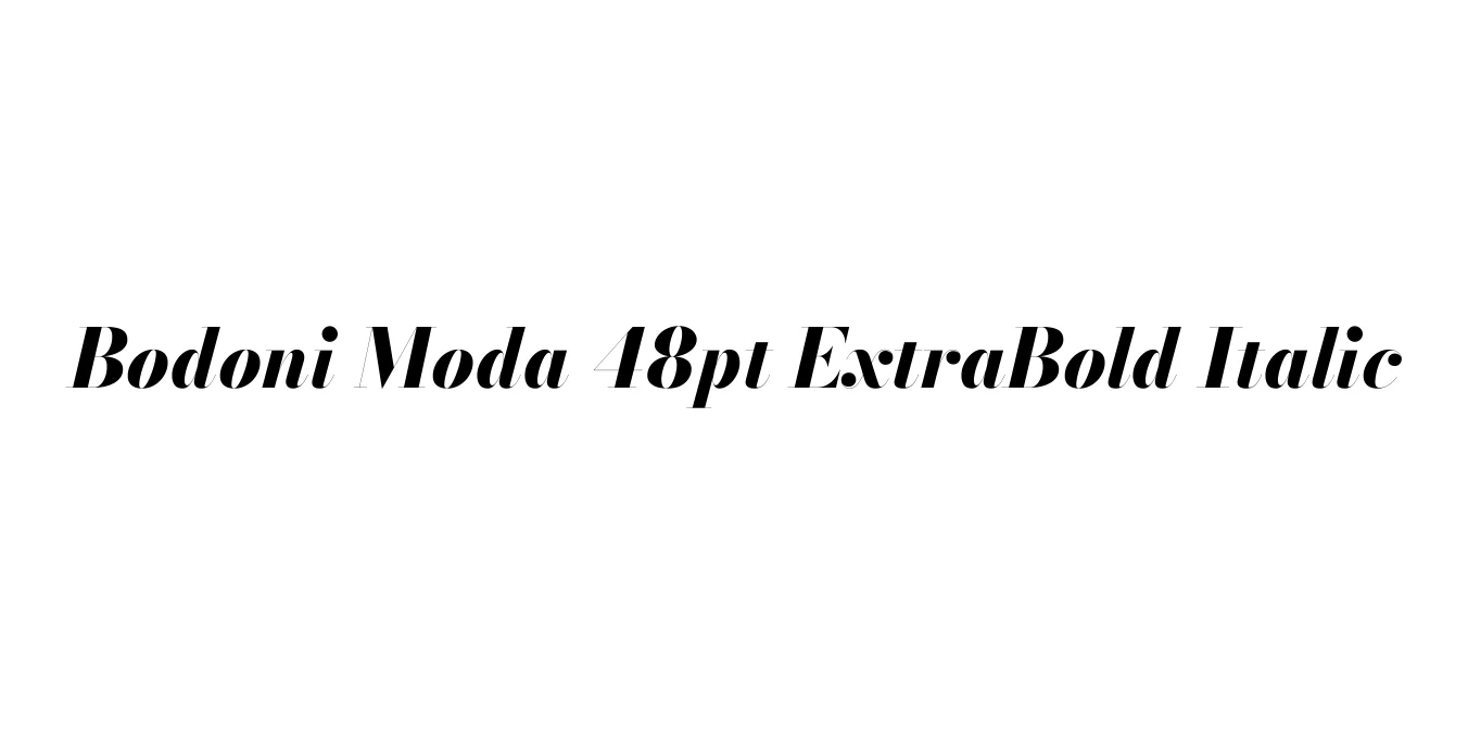 Bodoni Moda 48pt ExtraBold Italic Font Preview