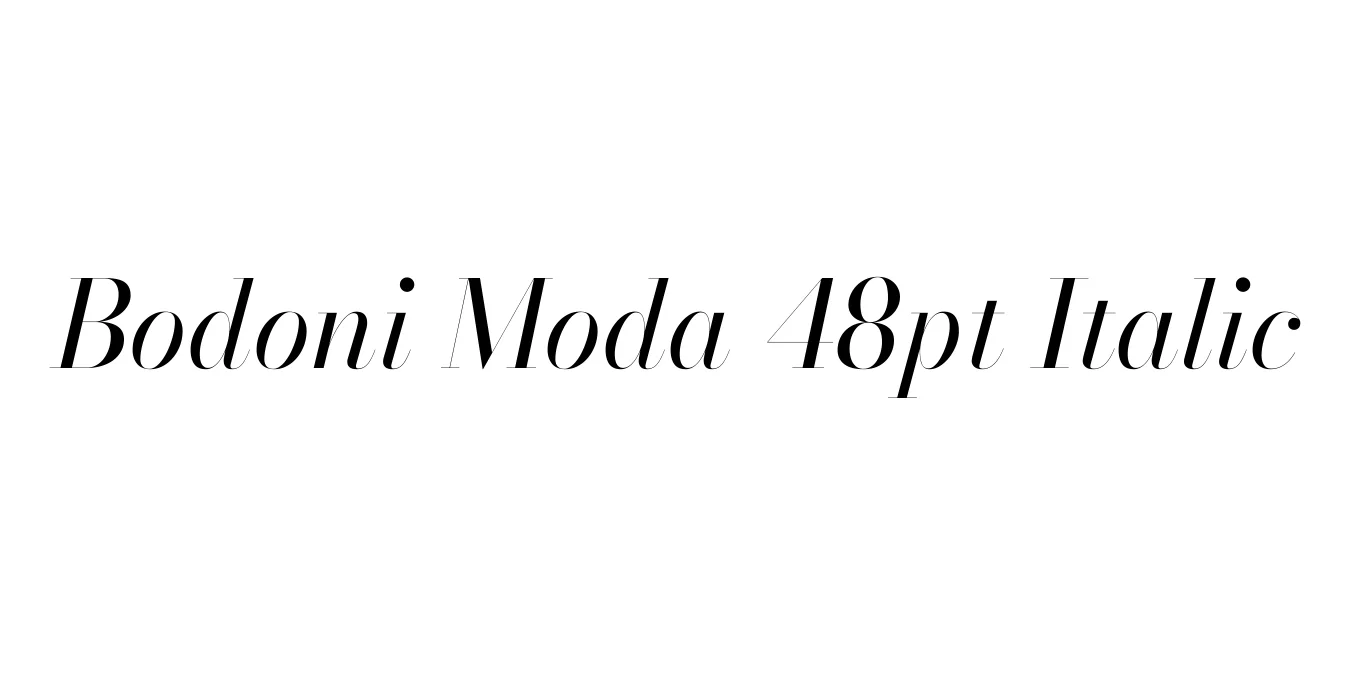 Bodoni Moda 48pt Italic Font Preview