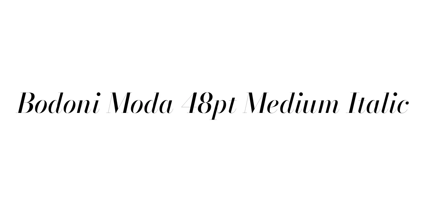 Bodoni Moda 48pt Medium Italic Font Preview