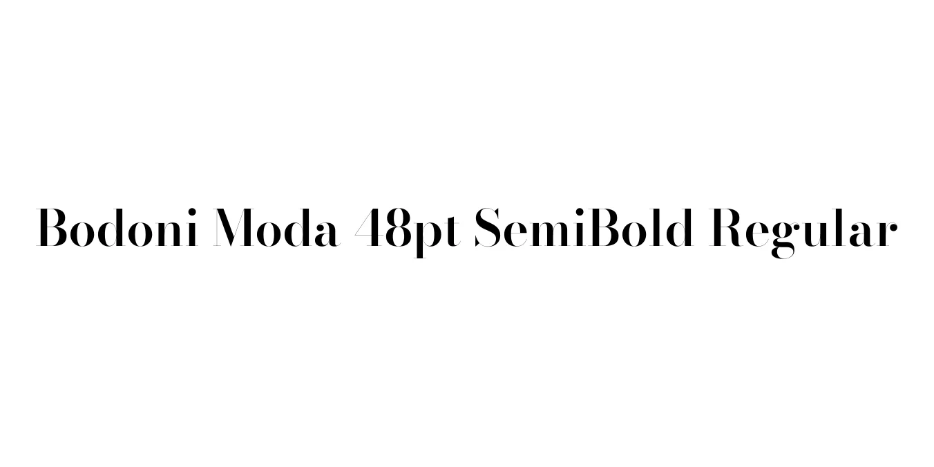 Bodoni Moda 48pt SemiBold Regular Font Preview
