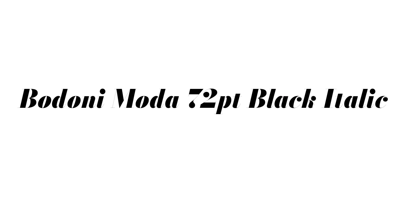 Bodoni Moda 72pt Black Italic Font Preview