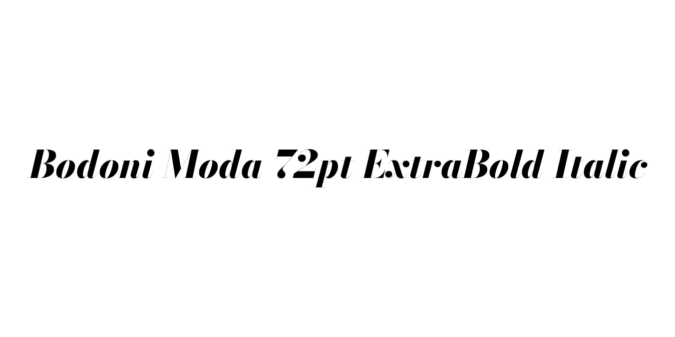 Bodoni Moda 72pt ExtraBold Italic Font Preview