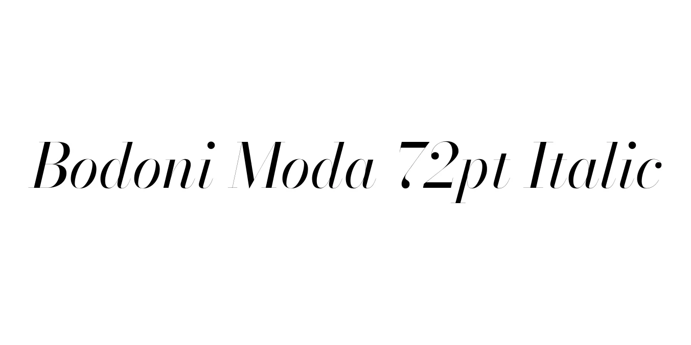 Bodoni Moda 72pt Italic Font Preview
