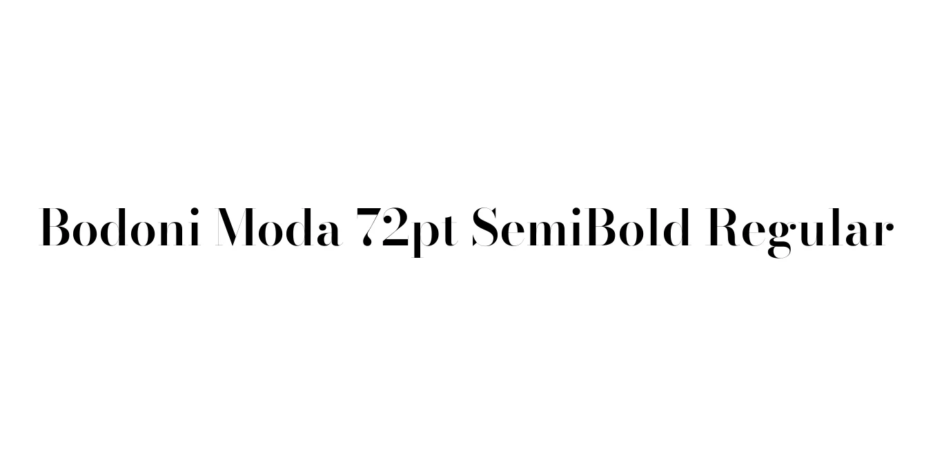 Bodoni Moda 72pt SemiBold Regular Font Preview