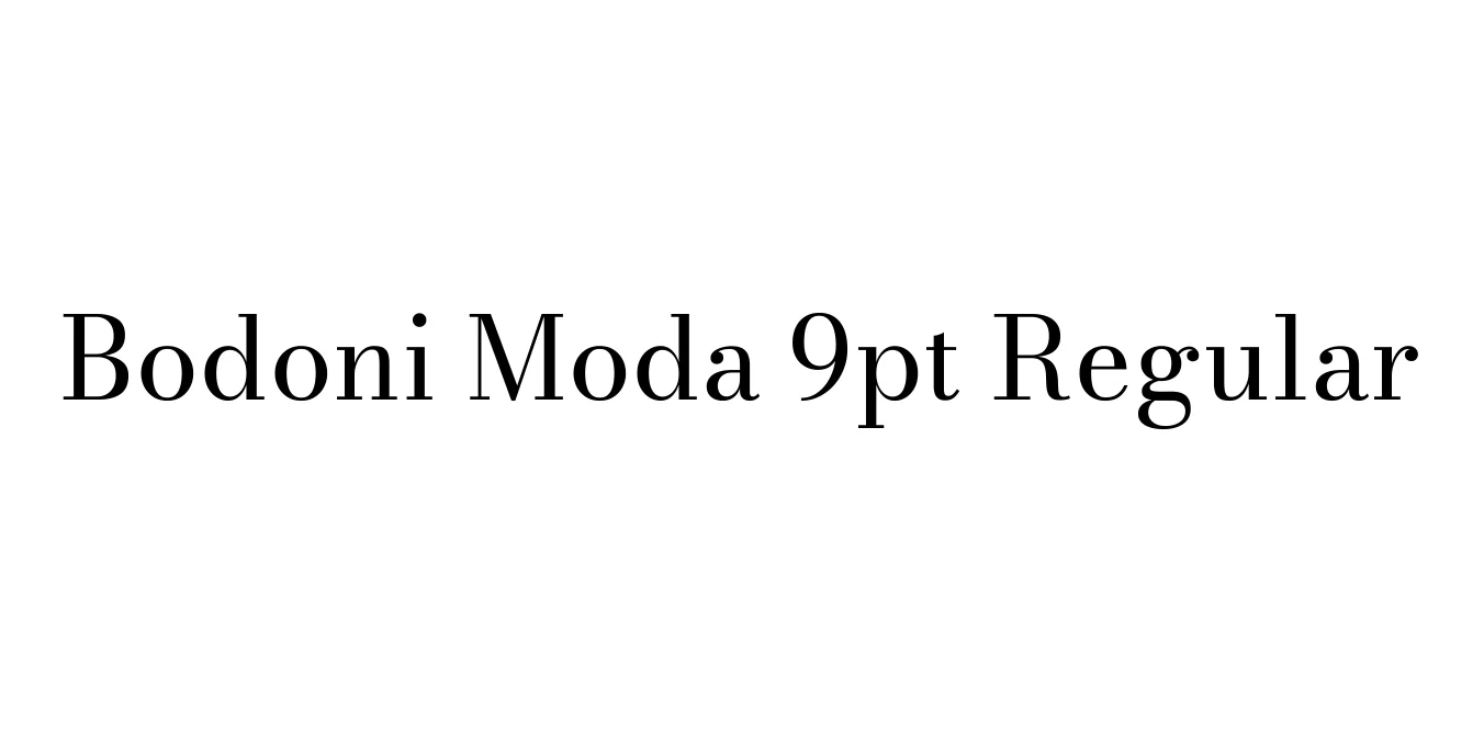 Bodoni Moda 9pt Regular Font Preview