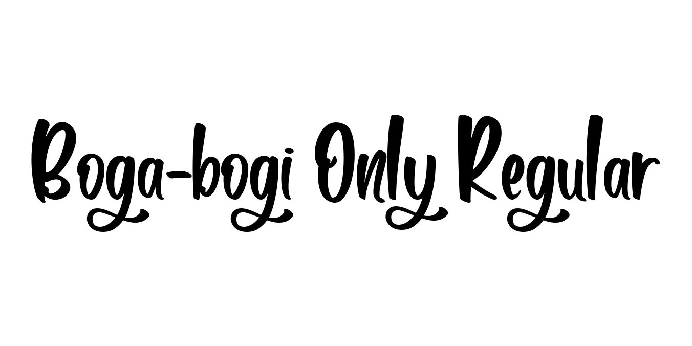 Boga-bogi Only Regular Font Preview