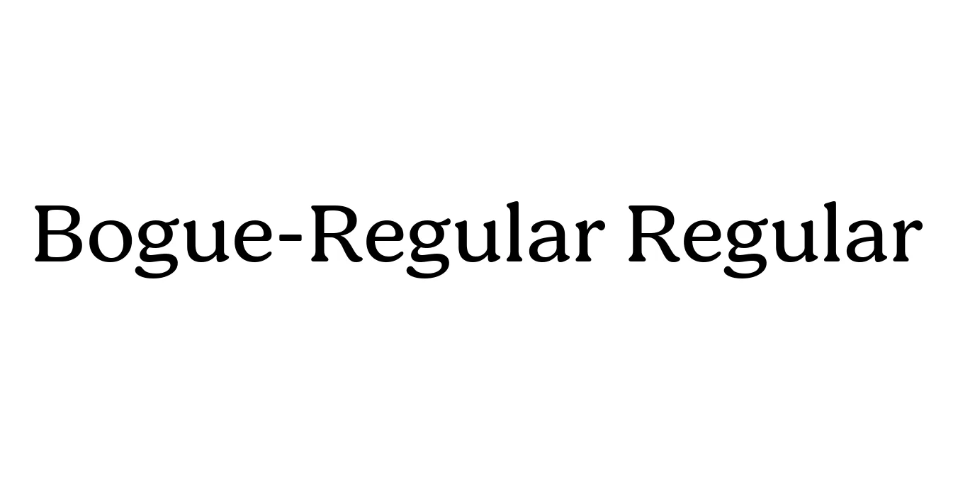 Bogue-Regular Regular Font Preview