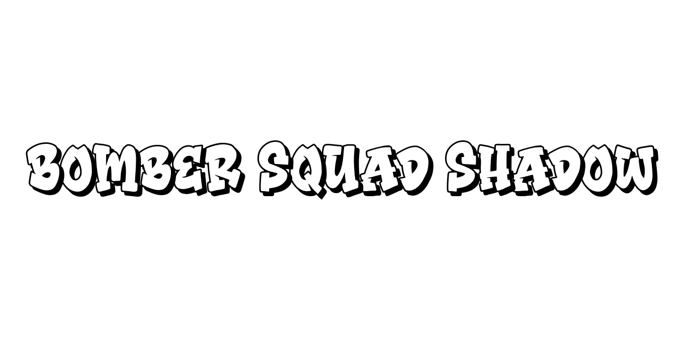 Bomber Squad Shadow Font Preview