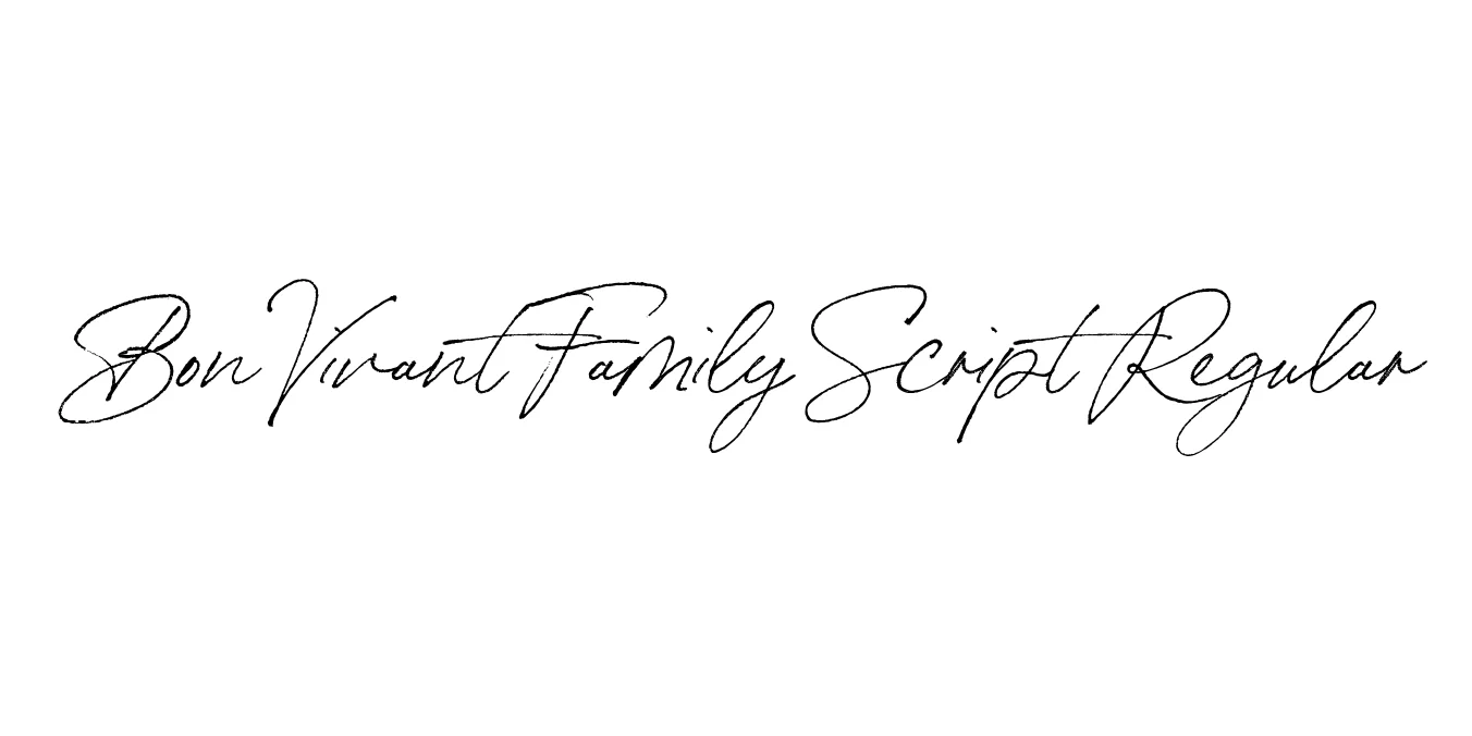 Bon Vivant Family Script Regular Font Preview