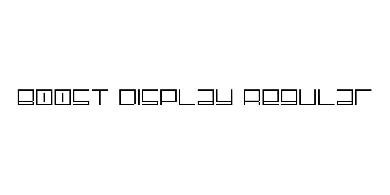 Boost Display Regular Font Preview