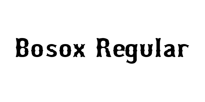 Bosox Regular Font Preview