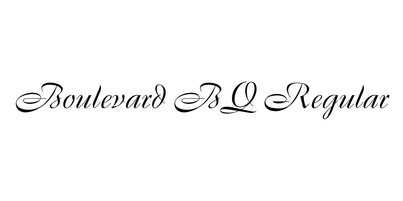 Boulevard BQ Regular Font Preview