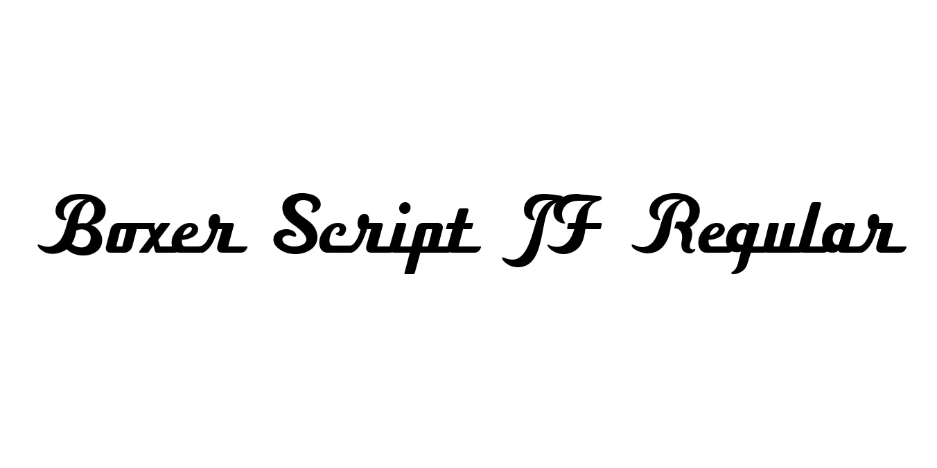 Boxer Script JF Regular Font Preview