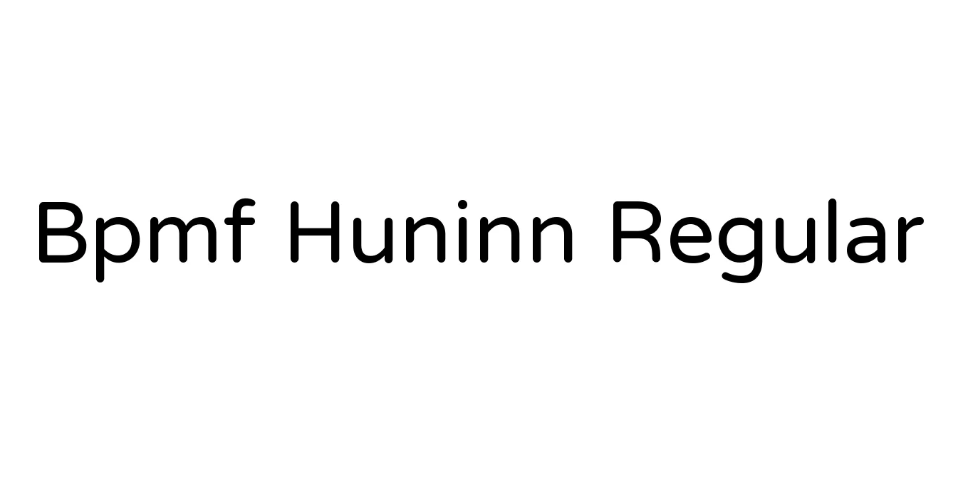 Bpmf Huninn Regular Font Preview