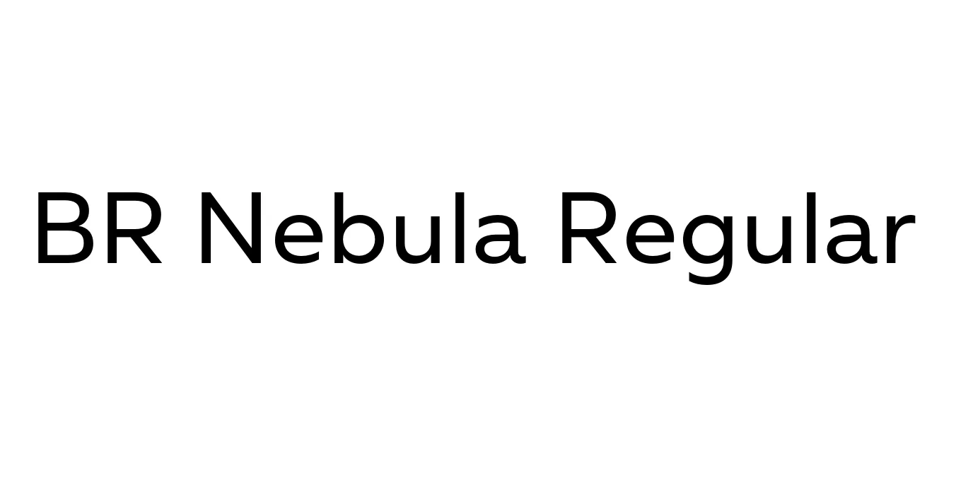 BR Nebula Regular Font Preview