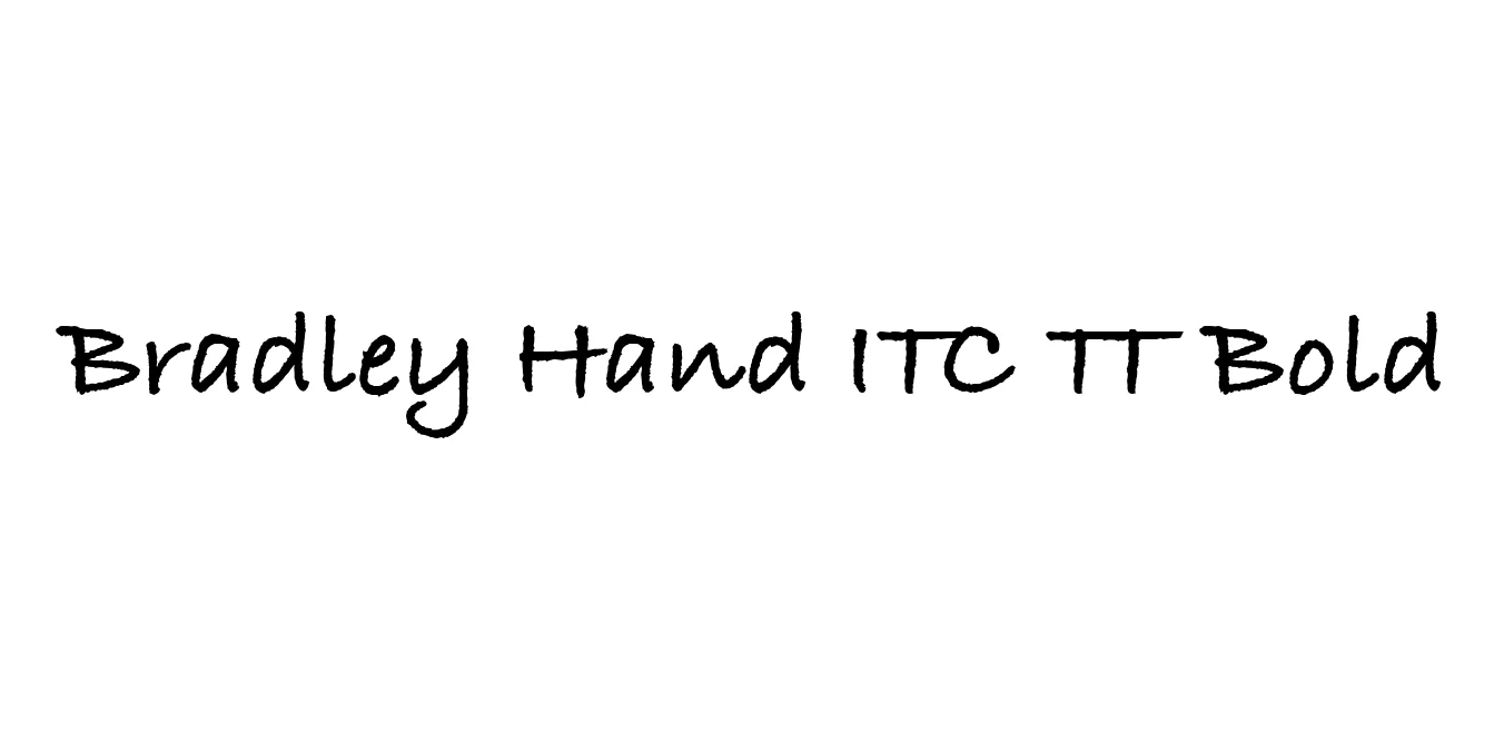 Bradley Hand ITC TT Bold Font Preview