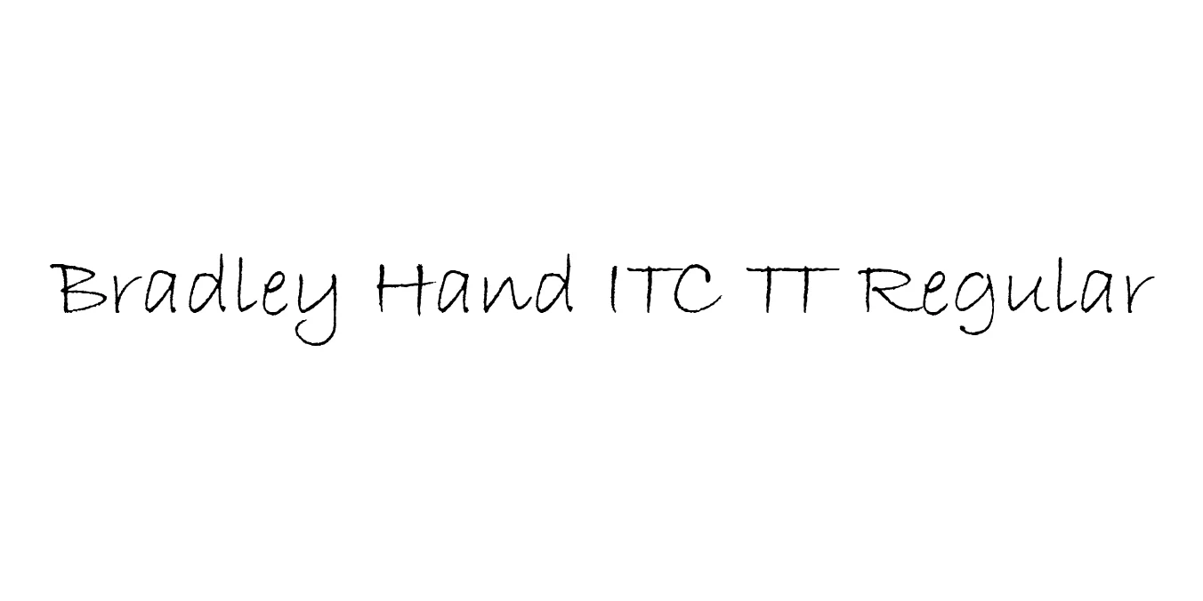 Bradley Hand ITC TT Regular Font Preview