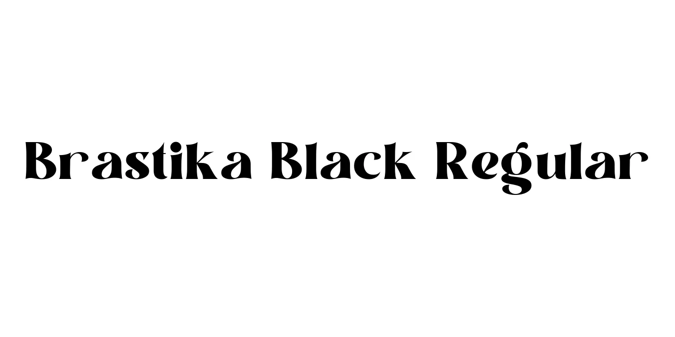 Brastika Black Regular Font Preview